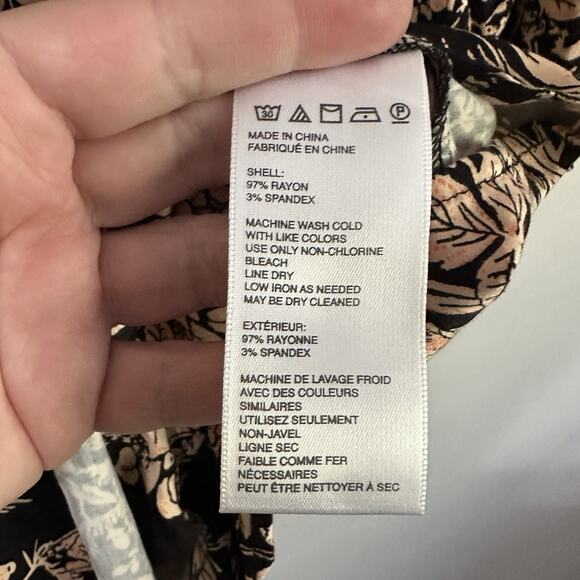 Zara Wrap Romper XS Shorts Black Floral Motif Long Sleeve Party Summer Boho NEW - Picture 5 of 8